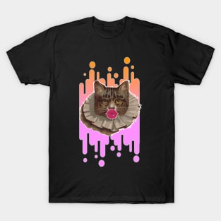 Cat With Lips Art T-Shirt